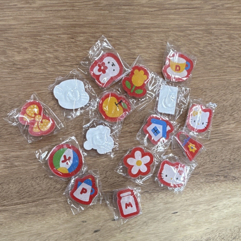 Hello Kitty Cartoon Shoe Charms Red Multicolor Girls Plastic Set